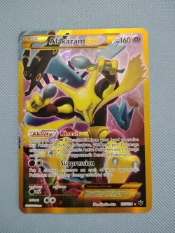 Alakazam EX Fates Collide 125/124 Full Art Holo Secret Rare Pokemon TCG Card - Image 1