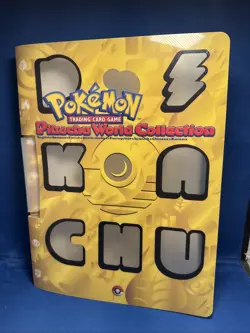Pokemon 2000 Pikachu World Collection Binder Folder Binder With Sleeve NO Cards - Image 1