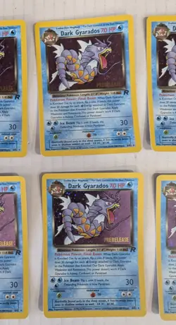 Lot 10 Dark Gyarados 8/82 Holo Team Rocket Vintage Prerelease Promo Pokemon Card - Image 3