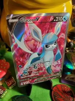 Pokemon TCG 2021 Evolving Skies Glaceon V 174/203 NM/M FULL ART HOLO Rare Card - Image 2