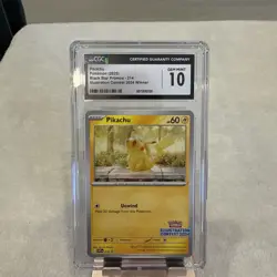 CGC GEM MINT 10 Pikachu Pokemon Card #214 Black Star Promo Illustration Contest - Image 1