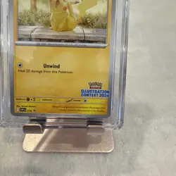 CGC GEM MINT 10 Pikachu Pokemon Card #214 Black Star Promo Illustration Contest - Image 4
