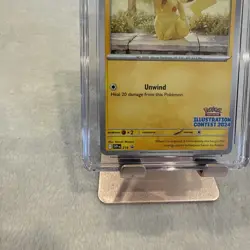 CGC GEM MINT 10 Pikachu Pokemon Card #214 Black Star Promo Illustration Contest - Image 5