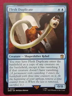 Magic The Gathering DOCTOR WHO FLESH DUPLICATE blue card MTG - Image 1