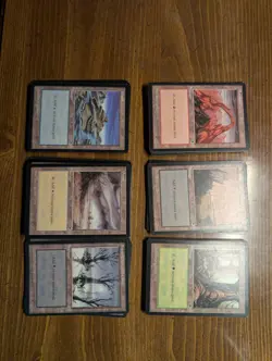 Magic the Gathering - 100 Mixed Black Border Land Lot - Mirage/Tempest/Ice Age - Image 1