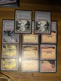 Magic the Gathering - 100 Mixed Black Border Land Lot - Mirage/Tempest/Ice Age - Image 2