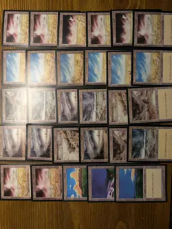 Magic the Gathering - 100 Mixed Black Border Land Lot - Mirage/Tempest/Ice Age - Image 4