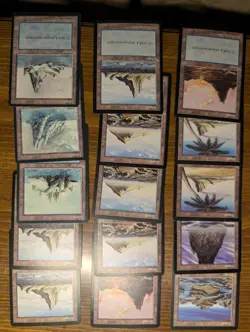 Magic the Gathering - 100 Mixed Black Border Land Lot - Mirage/Tempest/Ice Age - Image 5