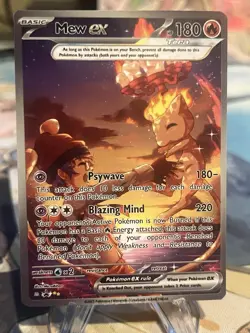 Pokemon Mew Ex Anima Doujin ACG DIY Craft Full Art Custom Card New - Image 1