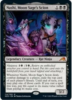 1 x Nashi, Moon Sage's Scion - Neon Dynasty - LP - MTG - JPL - Image 1