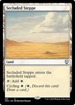 SECLUDED STEPPE x4 mtg NM-M Commander Phyrexia 4 Unc - Image 1