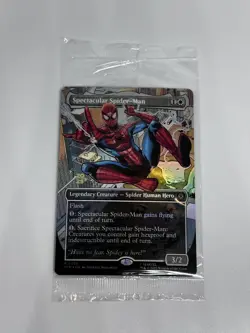 Prerelease FOIL SPECTACULAR SPIDER-MAN 0014 mtg SEALED Rare PROMO + FULL ART - Image 3