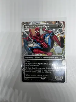 Prerelease FOIL SPECTACULAR SPIDER-MAN 0014 mtg SEALED Rare PROMO + FULL ART - Image 4