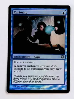 Curiosity Foil Magic the Gathering Innistrad Enchantment Aura Uncommon - Image 1