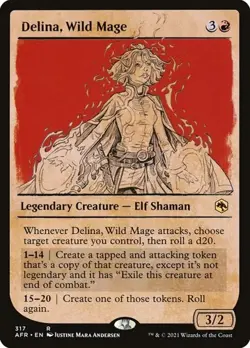 Delina, Wild Mage - Showcase AFR NM MTG - Image 1