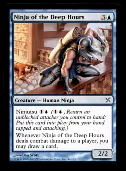 Ninja of the Deep Hours Betrayers of Kamigawa Light Play MTG Magic the Gathering - Image 1