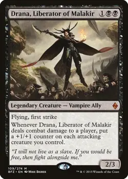 Drana, Liberator of Malakir BFZ NM MTG - Image 1