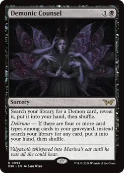 Demonic Counsel [Duskmourn: House of Horror] Regular # 0092 - Image 1