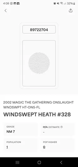 MTG RARE Windswept Heath Onslaught 328/350 FOIL PSA 7 Magic Autograph - Image 4