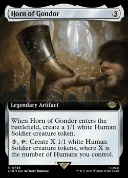 1x Horn of Gondor - Surge Foil - Extended Art Near Mint MTG Magic - Kid Icarus - - Image 1