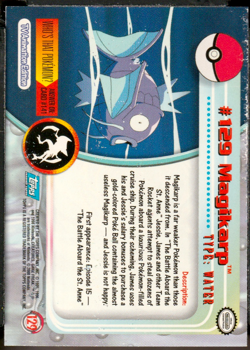 2000 Topps Pokemon TV Animation Edition Series 3 Non Holo Foil #129 Magikarp - Image 2