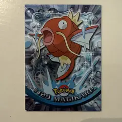 2000 Topps Pokemon Series 3 Silver Foil #129 Magikarp TV Animation Blue Logo LP - Image 1