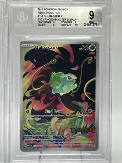 POP 1 Pokemon Mega Evolution Cards Bulbasaur Stamped 133 Ivysaur 134 BGS 9 9.5 - Image 4