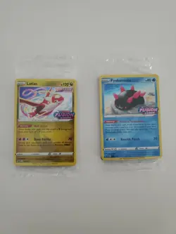 Pokemon Fusion Strike Build and Battle SEALED Promo Packs Latias and Pyukumuku - Image 1