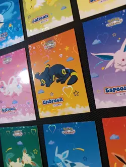 Pokemon Let's Go Eevee Database Peru Sleepy Set Eeveelutions Set HEART HOLO - Image 2