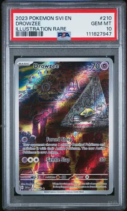 2023 POKEMON SVI EN-SCARLET & VIOLET ILLUSTRATION RARE #210 DROWZEE PSA 10 - Image 1