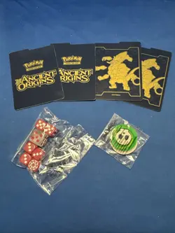 Pokemon XY Ancient Origins Dice Sealed 7 Pink White Elite Trainer Box Dividers - Image 1
