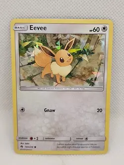 Eevee 155/214 Lost Thunder Rare Exclusive Holo Cracked Ice Holo 2018 Pokemon - Image 1