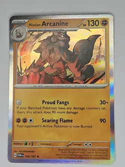 Arcanine Holo Rare 100/167 Twilight Masquerade Hisuian Pokemon 2024 - Image 1
