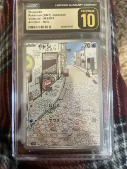 CGC pristine 10 Japanese Pokemon Slowpoke AR Violet ex sv1V 082/078 - Image 2