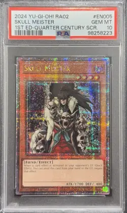 2024 PSA 10 YUGIOH 25TH 1ST ED QCR SECRET RARE SKULL MEISTER 💫 - Image 1