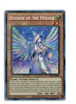 DIVINER OF THE HERALD LIOV-EN000 1st SECRET RARE YUGIOH TCG NM - Image 1