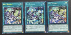2025 YUGIOH MP25 1ST ED SECRET RARE BOT HERDER X3 NM SET - Image 1
