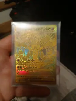 Pokemon M Mega Lucario EX Gold Ultra Secret Rare Holo Card - Image 2