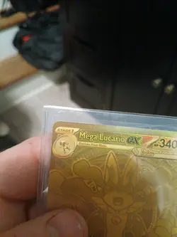 Pokemon M Mega Lucario EX Gold Ultra Secret Rare Holo Card - Image 4