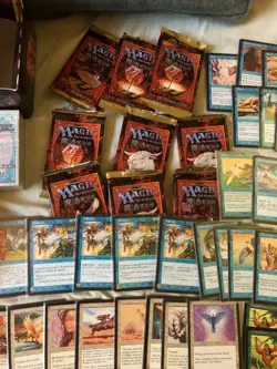 Collection LOT old MTG Magic The Gathering cards w/ accessories - Image 5