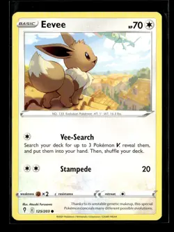 Pokemon Eevee 125/203 Evolving Skies Non Holo Common 3 Card Lot - Image 1