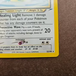 Light Dragonair 22/105 Pokemon Neo Destiny Rare Card - NM - Image 5