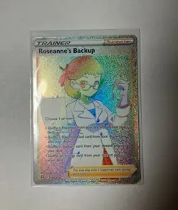 Roseanne's Backup 180/172 Brilliant Stars Rainbow Secret Rare 2022 Pokemon Card - Image 1