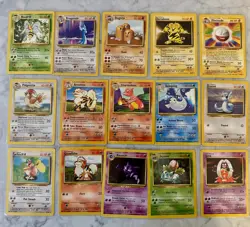 1999 Pokemon Base Set COMPLETE Unlimited NON HOLO Cards #17-102 - Image 1