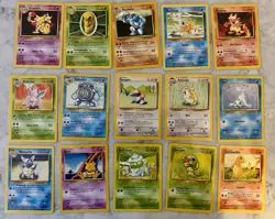 1999 Pokemon Base Set COMPLETE Unlimited NON HOLO Cards #17-102 - Image 2