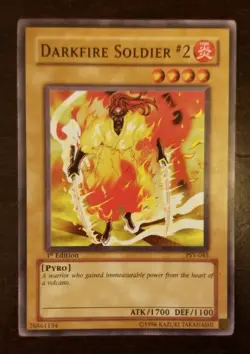 Darkfire Soldier #2 PSV-045 1st Edition YuGiOh Card (+ Bonus Card!) - Image 1
