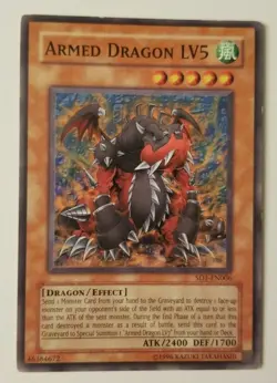 Armed Dragon LV5 SD1-EN006 YuGiOh Card (+Bonus Card!) - Image 1