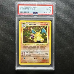 Pokemon TCG Charizard Card PSA 6 Holo/Rare, Base Set 4/102 - Image 1