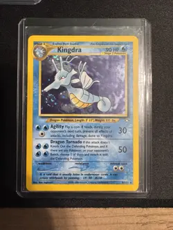 Pokemon TCG Kingdra Neo Genesis Unlimited Holo Rare Card #08/111 English MP - Image 1