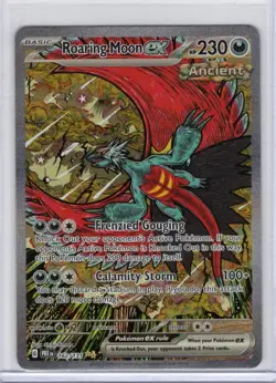 Pokemon TCG Prismatic Evolutions Roaring Moon EX Card 162/131 Sir Mint Holo - Image 1